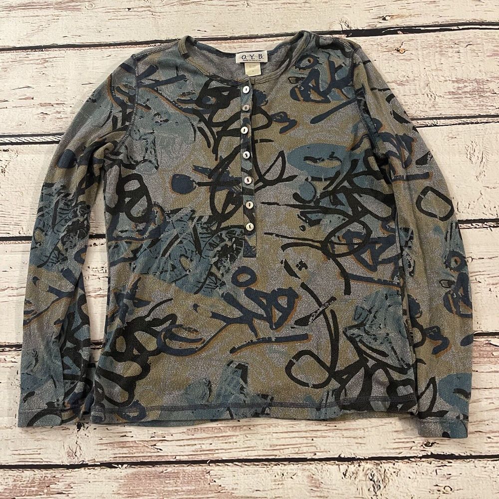 O.Y.B. Womens‎ Top Size 4 Long Sleeve Top Made In USA